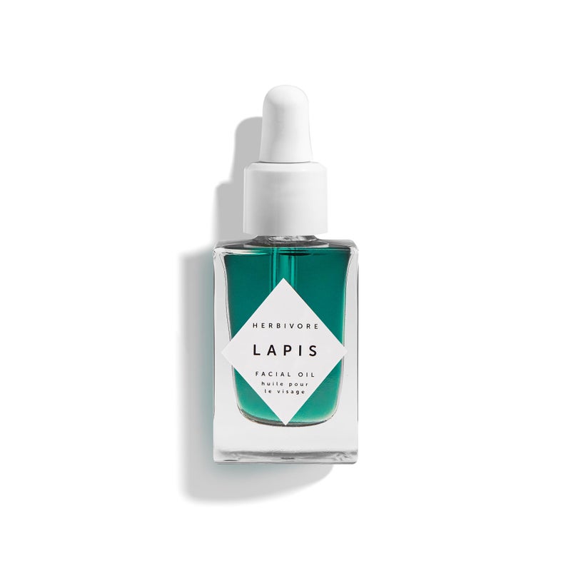 HERBIVORE Lapis Balancing Facial Oil with Blue Tansy  Squalane Safe for AcneProne Skin  Helps Soothe Redness  Balance Oil Production Lightweight NonComedogenic PlantBased 30 mL  1 oz